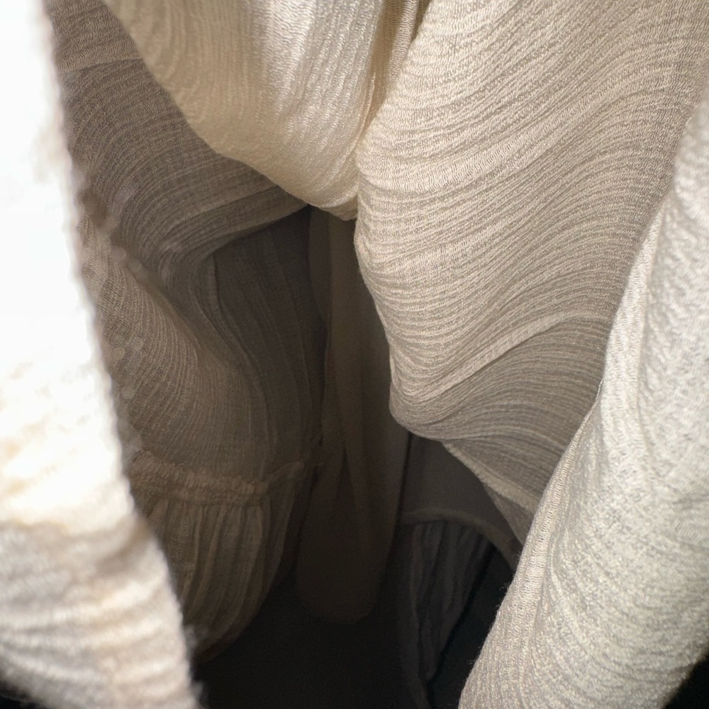&Merci Kathleen Boho Tired Shoulder Ties Elegant Cream Maxi Dress - Picture 9 of 12